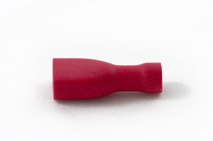Red fully insulated female push on connector - 100 pack (rf63i)
